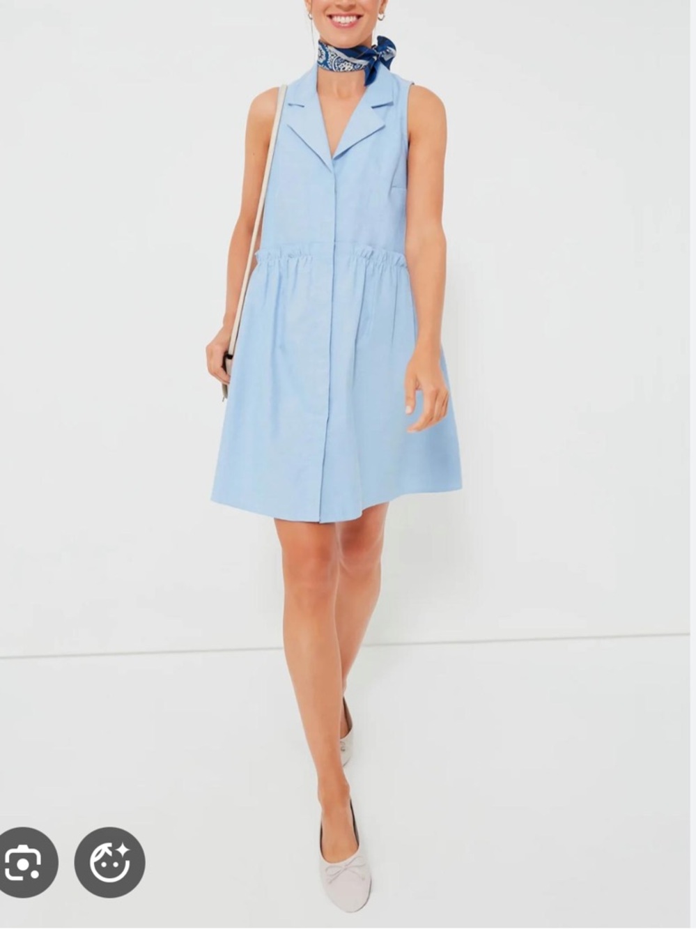 Tuckernuck Oxford Blue Sleeveless Royal Shirt Dress - Picture 2 of 3